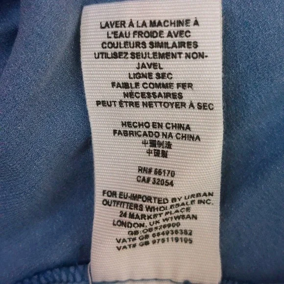 Free People Ruffle Me Up Tie Smocked Sleeveless Blouse Blue Women's Size S - Picture 9 of 9